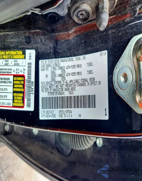 2015 Toyota Tundra Double Cab Sr z USA, uszkodzony, nr VIN 5TFRM5F15FX082641